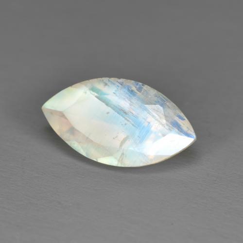 1.92 ct White Rainbow Moonstone Stone, Natural Rainbow Moonstone in Marquise Facet Shape for Sale
