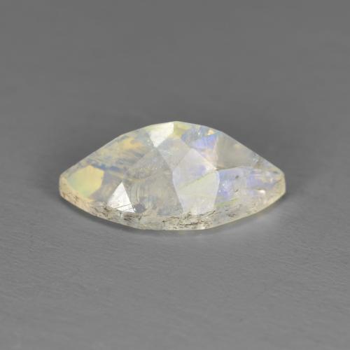 Rainbow Moonstone Gemstone in 11.7 x 6.4 mm Size for Sale, Rainbow Moonstone Stone in Bluish White Color