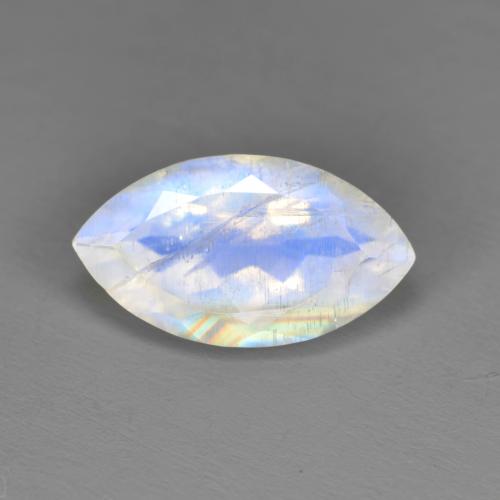 Голубовато-белый Радужный Лунный Камень Камень - 2.6ct Фасетная Маркиза (ID: 576733)