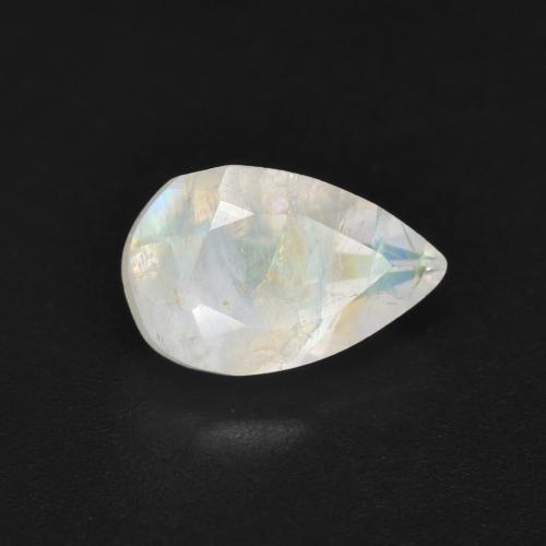 Bluish White Rainbow Moonstone Gem - 1.4ct Pear Facet (ID: 583894)