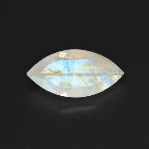 Bluish White Rainbow Moonstone Gem - 1.7ct Marquise Facet (ID: 584116)