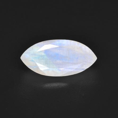 Bläulich-weiß Regenbogen-Mondstein Edelstein - 1.9ct Marquiseschliff (ID: 584650)
