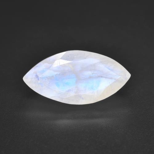 Bianco bluastro Pietra di luna arcobaleno Gem - 3.4ct Marquise sfaccettato (ID: 584656)
