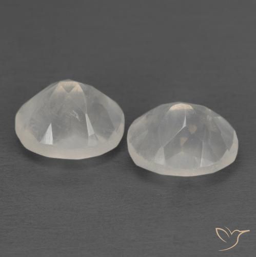 Rainbow Moonstone Gemstones in 7 x 6 mm Size for Sale, Rainbow Moonstone Stones in Bluish White Color
