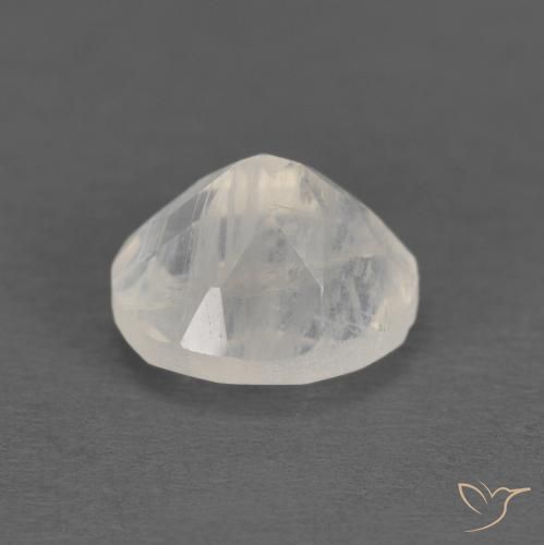 Rainbow Moonstone Gemstone in 6.9 x 6 mm Size for Sale, Rainbow Moonstone Stone in Bluish White Color