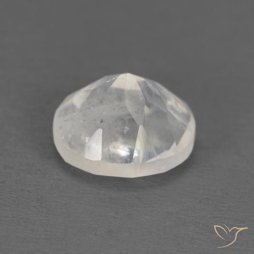 Rainbow Moonstone Gemstone in 7 x 6.1 mm Size for Sale, Rainbow Moonstone Stone in Bluish White Color
