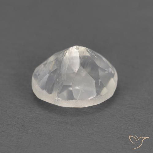Rainbow Moonstone Gemstone in 6.9 x 6 mm Size for Sale, Rainbow Moonstone Stone in Bluish White Color