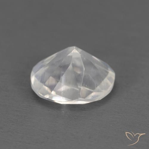 Rainbow Moonstone Gemstone in 7.1 x 6 mm Size for Sale, Rainbow Moonstone Stone in Bluish White Color