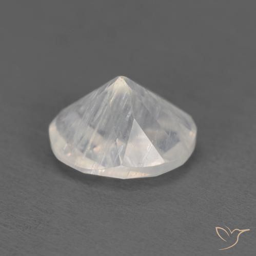 Rainbow Moonstone Gemstone in 7 x 6 mm Size for Sale, Rainbow Moonstone Stone in Bluish White Color
