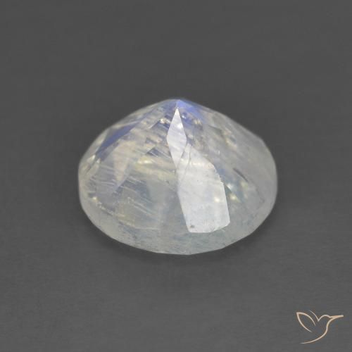 Rainbow Moonstone Gemstone in 7 mm (calibrated) Size for Sale, Rainbow Moonstone Stone in Bluish White Color