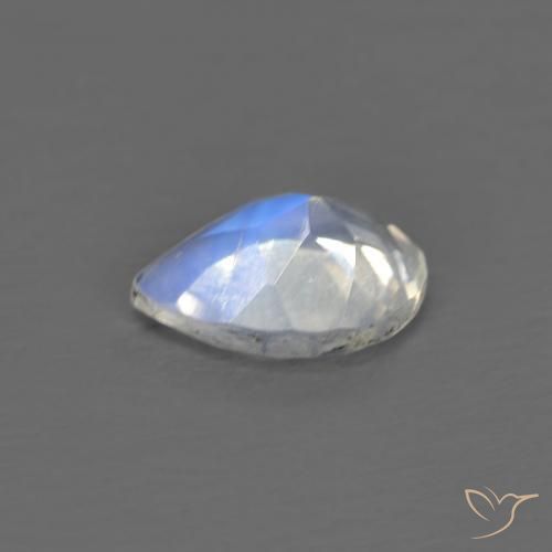 Rainbow Moonstone Gemstone in 7 x 5 mm (calibrated) Size for Sale, Rainbow Moonstone Stone in Bluish White Color