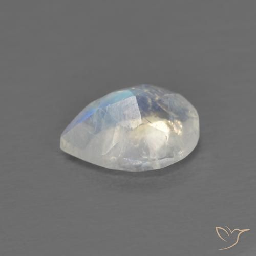 Rainbow Moonstone Gemstone in 7 x 5 mm (calibrated) Size for Sale, Rainbow Moonstone Stone in Bluish White Color