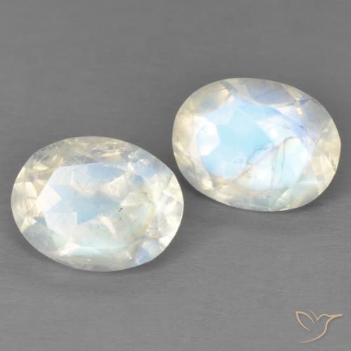 3.96 ct Oval Cut Rainbow Moonstone, 9.2 x 7.1 mm From the United States, Photo A