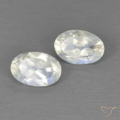 1.02 ct Oval Cut Rainbow Moonstone, 6.2 x 4.2 mm From the United States, Photo A