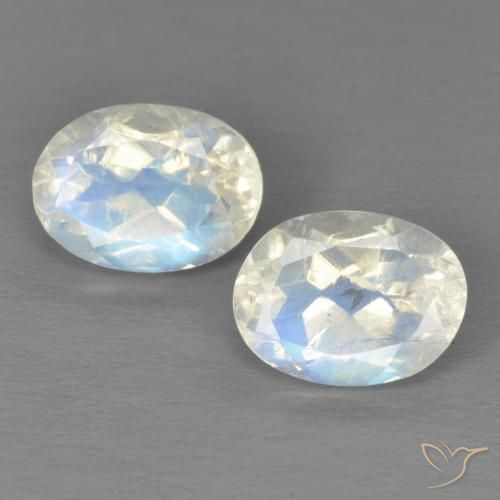 2.87 ct Oval Cut Rainbow Moonstone, 8.2 x 6.1 mm From the United States, Photo A