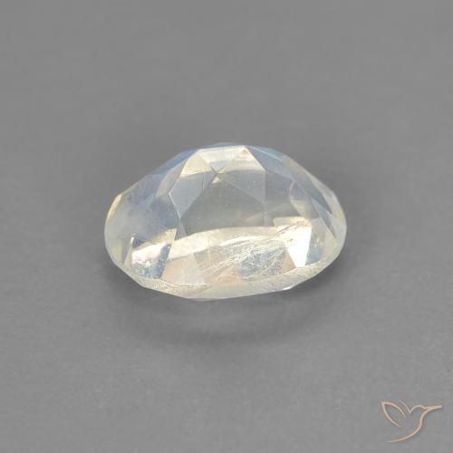 Rainbow Moonstone Gemstone in 7 x 5 mm (calibrated) Size for Sale, Rainbow Moonstone Stone in Bluish White Color