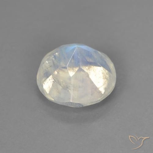 Rainbow Moonstone Gemstone in 7 mm (calibrated) Size for Sale, Rainbow Moonstone Stone in Bluish White Color