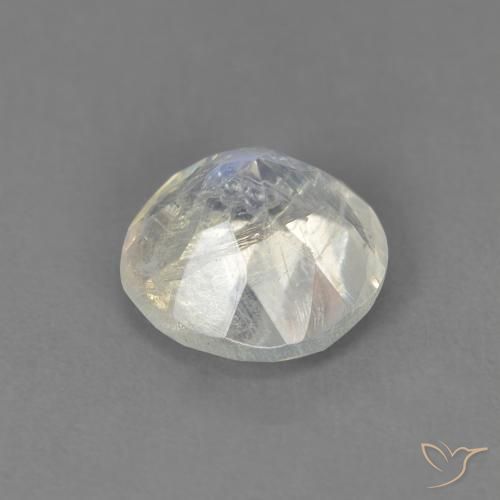 Rainbow Moonstone Gemstone in 7 mm (calibrated) Size for Sale, Rainbow Moonstone Stone in Bluish White Color