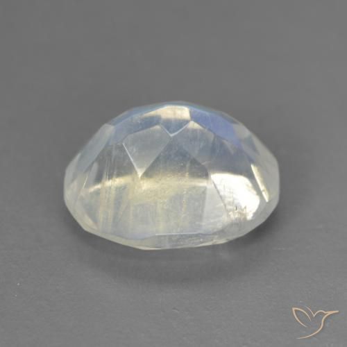 Rainbow Moonstone Gemstone in 10 x 8 mm (calibrated) Size for Sale, Rainbow Moonstone Stone in Bluish White Color