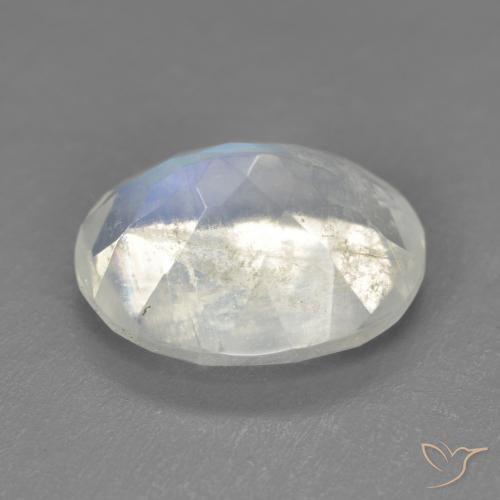 Rainbow Moonstone Gemstone in 11 x 9 mm (calibrated) Size for Sale, Rainbow Moonstone Stone in Bluish White Color