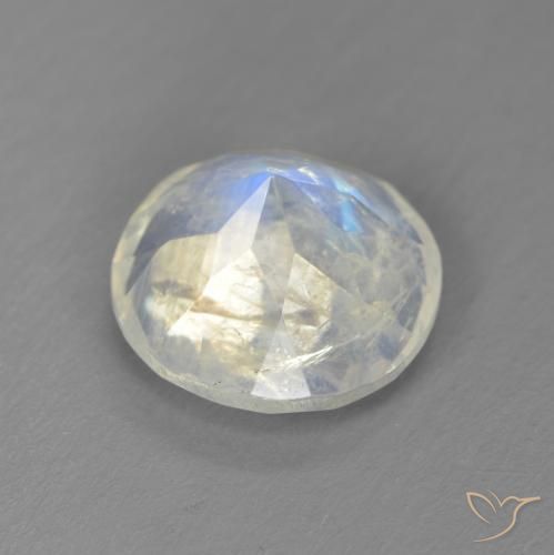Rainbow Moonstone Gemstone in 9 mm (calibrated) Size for Sale, Rainbow Moonstone Stone in Bluish White Color