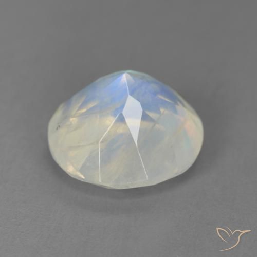 Rainbow Moonstone Gemstone in 10 mm (calibrated) Size for Sale, Rainbow Moonstone Stone in Bluish White Color