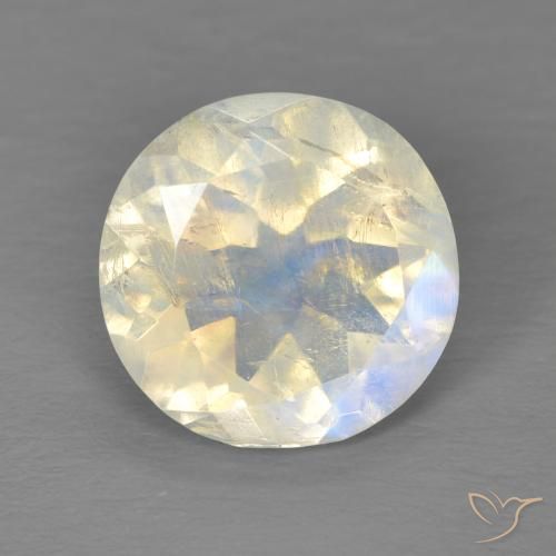 2.9 ct Round Cut Rainbow Moonstone, 10 mm From the United States, Photo A