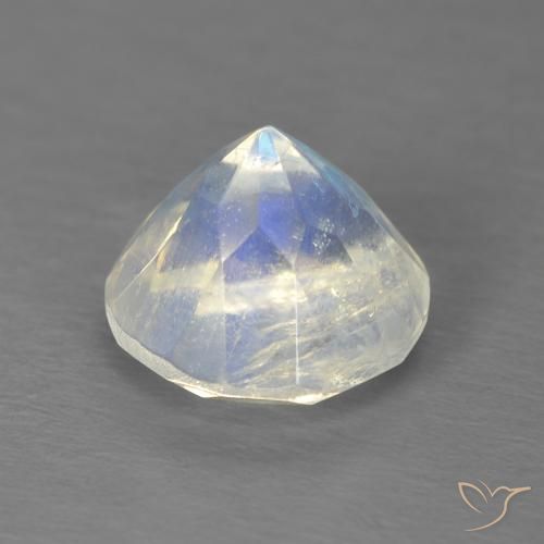 Rainbow Moonstone Gemstone in 9 mm (calibrated) Size for Sale, Rainbow Moonstone Stone in Bluish White Color