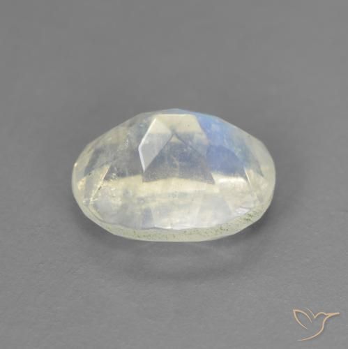 Rainbow Moonstone Gemstone in 8 x 6 mm (calibrated) Size for Sale, Rainbow Moonstone Stone in Bluish White Color