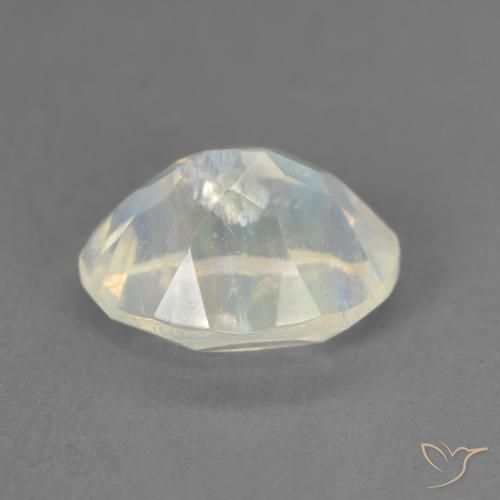 Rainbow Moonstone Gemstone in 9 x 7 mm (calibrated) Size for Sale, Rainbow Moonstone Stone in Bluish White Color