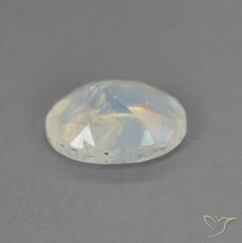 Rainbow Moonstone Gemstone in 8 x 6 mm (calibrated) Size for Sale, Rainbow Moonstone Stone in Bluish White Color