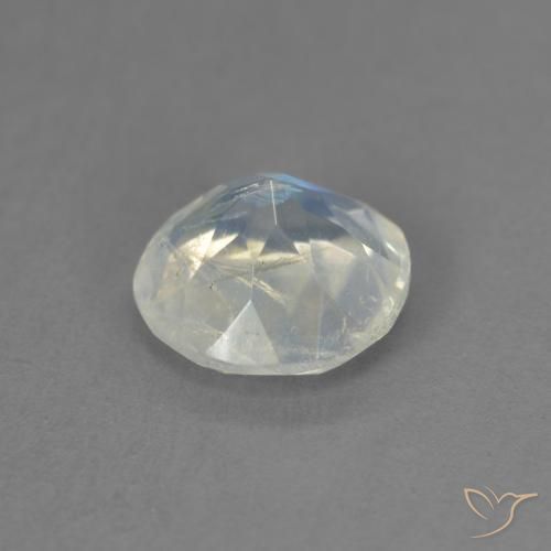 Rainbow Moonstone Gemstone in 7 mm (calibrated) Size for Sale, Rainbow Moonstone Stone in Bluish White Color