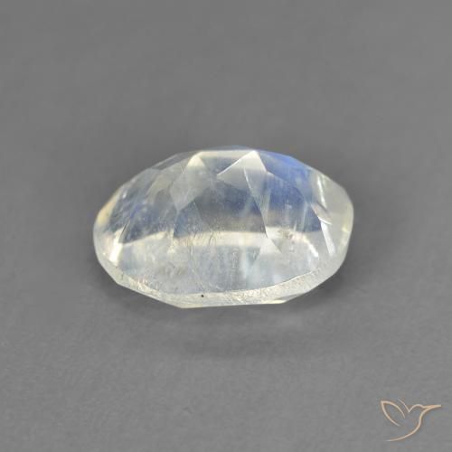 Rainbow Moonstone Gemstone in 8 x 6 mm (calibrated) Size for Sale, Rainbow Moonstone Stone in Bluish White Color