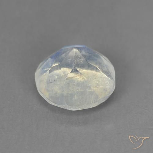 Rainbow Moonstone Gemstone in 7 mm (calibrated) Size for Sale, Rainbow Moonstone Stone in Bluish White Color