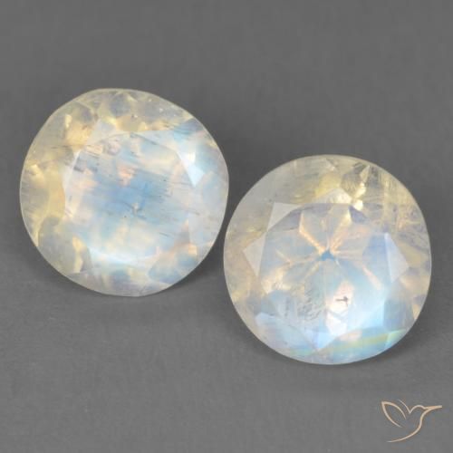 3.03 ct Round Cut Rainbow Moonstone, 7.2 mm From the United States, Photo A