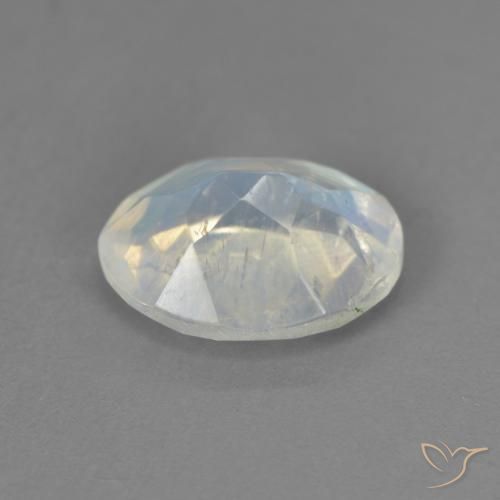 Rainbow Moonstone Gemstone in 9 x 7 mm (calibrated) Size for Sale, Rainbow Moonstone Stone in Bluish White Color