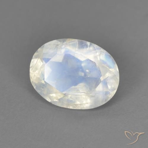 حجر القمر بألوان قوس قزح 1.71 قيراطًا بشكل بيضاوي ، <cite dir="ltr" lang="en">9.2 x 7.1</cite> مم من الولايات المتحدة, Photo A