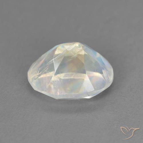 Rainbow Moonstone Gemstone in 9 x 7 mm (calibrated) Size for Sale, Rainbow Moonstone Stone in Bluish White Color