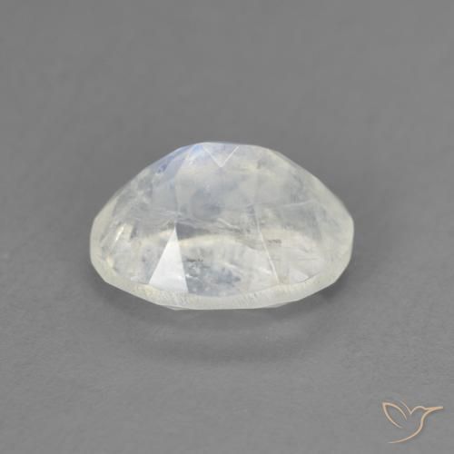 Rainbow Moonstone Gemstone in 9 x 7 mm (calibrated) Size for Sale, Rainbow Moonstone Stone in Bluish White Color