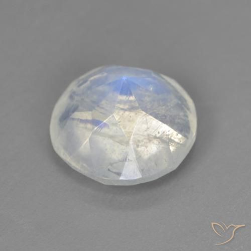 Rainbow Moonstone Gemstone in 9 mm (calibrated) Size for Sale, Rainbow Moonstone Stone in Bluish White Color