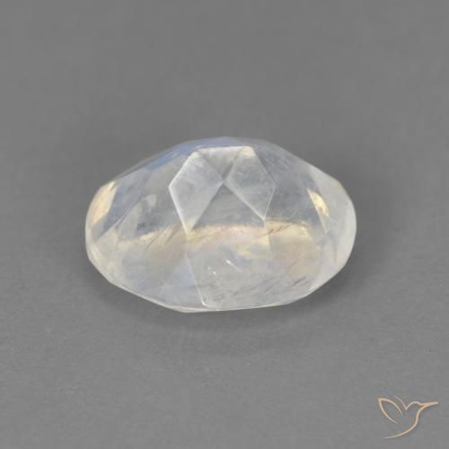 Rainbow Moonstone Gemstone in 9 x 7 mm (calibrated) Size for Sale, Rainbow Moonstone Stone in Bluish White Color