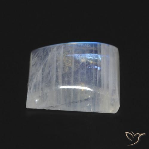 Rainbow Moonstone Gemstone in 12.8 x 11.7 mm Size for Sale, Rainbow Moonstone Stone in Bluish White Color