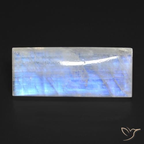 27.29 ct Baguette Rainbow Moonstone, 28.9 x 12 mm From the United States, Photo A