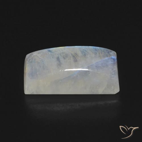 Rainbow Moonstone Gemstone in 15.2 x 7.8 mm Size for Sale, Rainbow Moonstone Stone in Bluish White Color