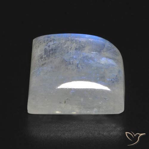 Rainbow Moonstone Gemstone in 15 x 15 mm (calibrated) Size for Sale, Rainbow Moonstone Stone in Bluish White Color
