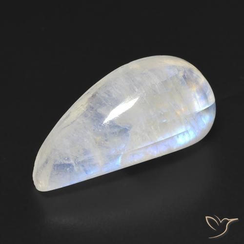 9.1 ct Fancy Rainbow Moonstone, 19.4 x 9.2 mm From the United States, Photo A