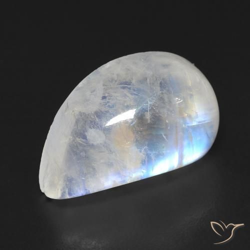 9.35 ct Fancy Rainbow Moonstone, 17 x 10 mm From the United States, Photo A