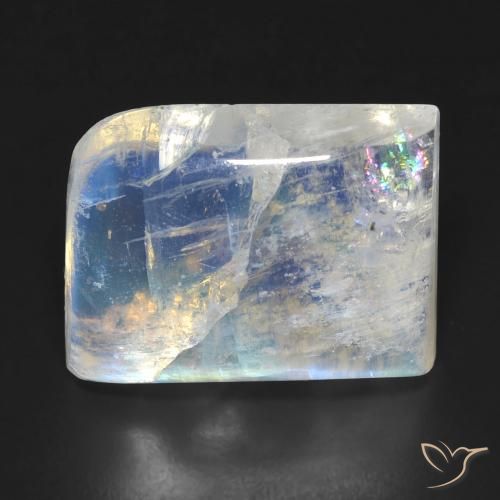 16.19ct Natural Bluish White Rainbow Moonstone, Fancy, Transparent