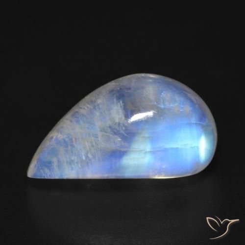 9.48ct Natural Bluish White Rainbow Moonstone, Fancy, Transparent
