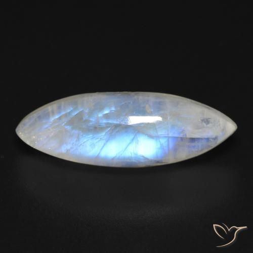 piedra de luna áspera y suelta para taxis piedra lunar sin tratar GEMHUB Piedra lunar blanca natural bruta de cristal crudo de 36,50 quilates 